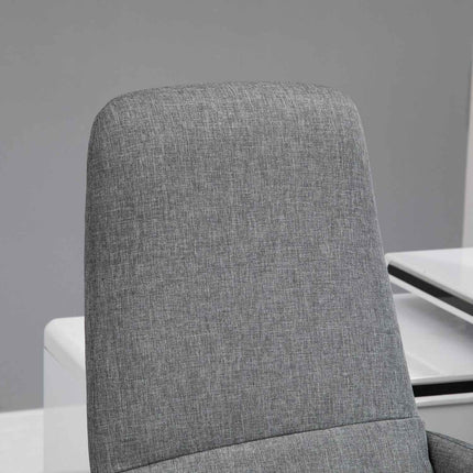 Ergonomic gray office chair, rotatable & adjustable height