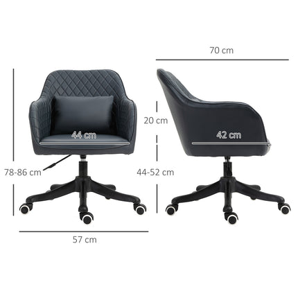 Office chair with massage, vibration, lumbar support, anthracite