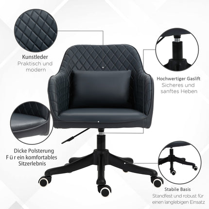 Office chair with massage, vibration, lumbar support, anthracite