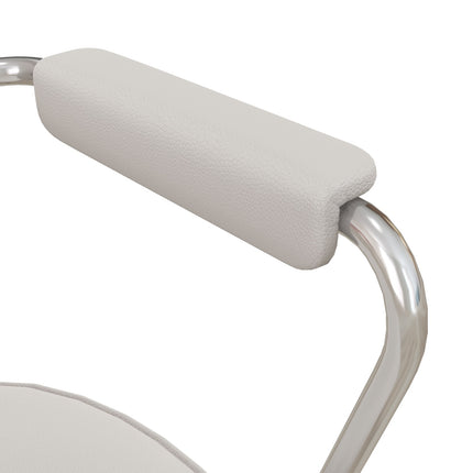 Beige office chair, rocking, artificial leather, swivel, 120 kg load