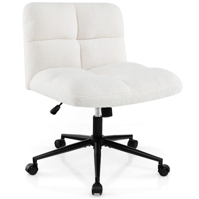 Office Chair Without Armrests, Wide Seat, 160kg Capacity, Beige