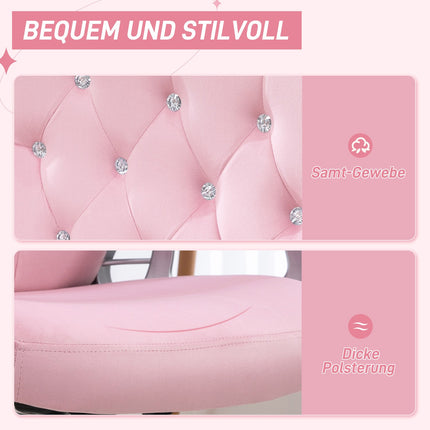 Ergonomic pink office chair for women, height adjustable