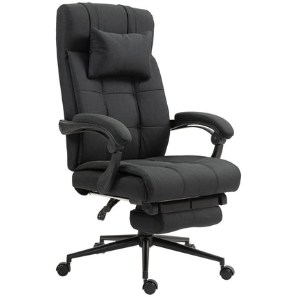 Office Chair with Footrest, Ergonomic Swivel Chair, Black