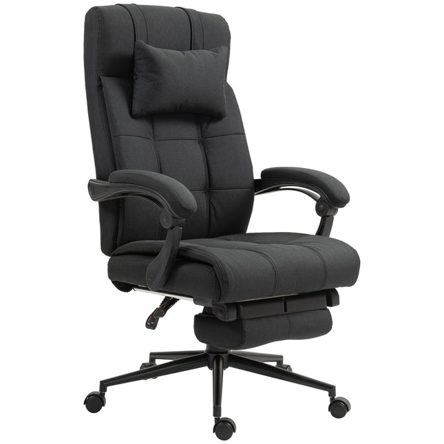 Office Chair with Footrest, Ergonomic Swivel Chair, Black