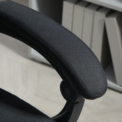 Office Chair with Footrest, Ergonomic Swivel Chair, Black