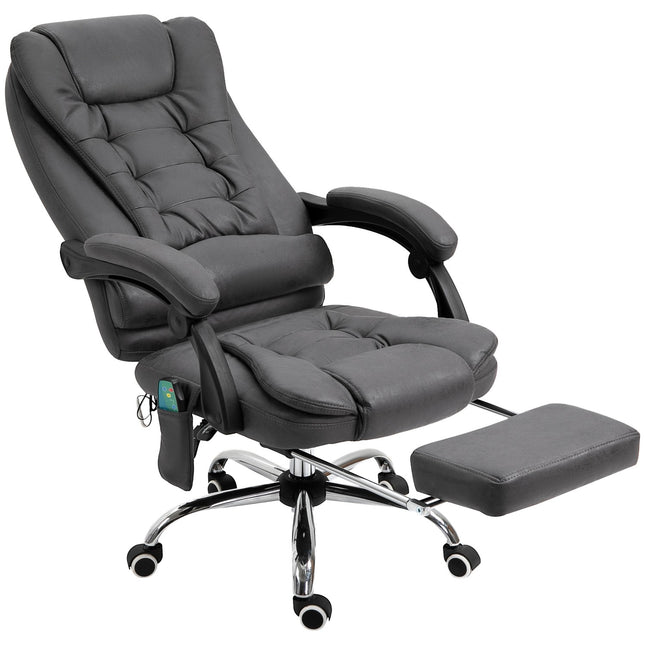 Ergonomic office chair with massage, heating & footrest