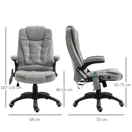Ergonomic office chair with heating and massage, adjustable height