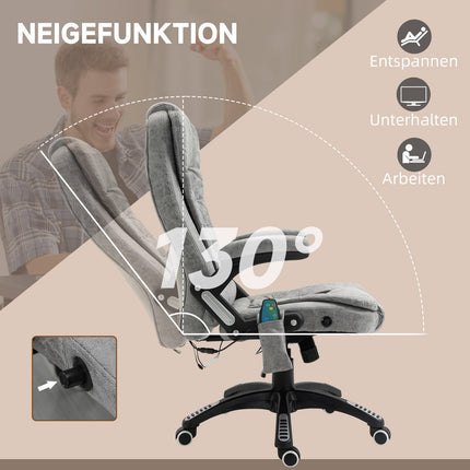 Ergonomic office chair with heating and massage, adjustable height