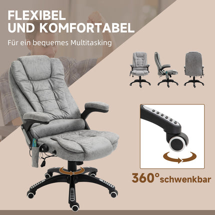 Ergonomic office chair with heating and massage, adjustable height