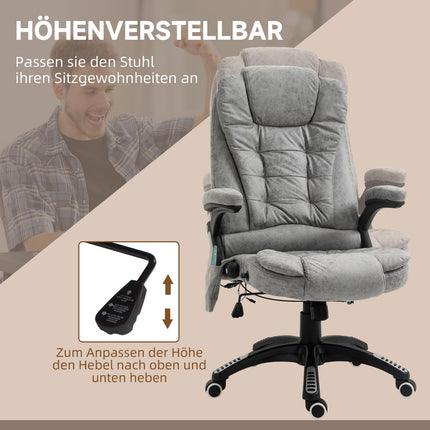 Ergonomic office chair with heating and massage, adjustable height