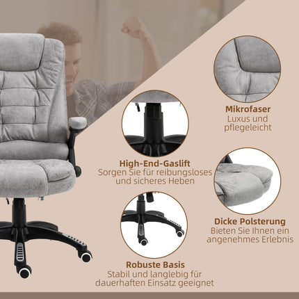 Ergonomic office chair with heating and massage, adjustable height