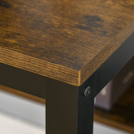 Industrial office computer desk, Metal, Rustic Brown 120x60x85 cm