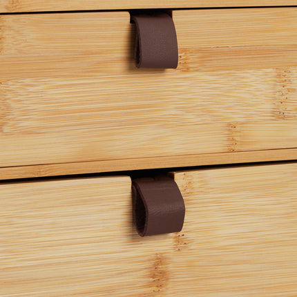 Office Desk Organiser, Bamboo, 2 Drawers