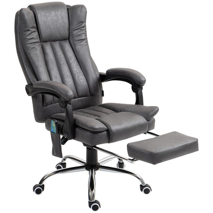 Ergonomic Gray Office Chair, Massage & Heat, Adjustable Height