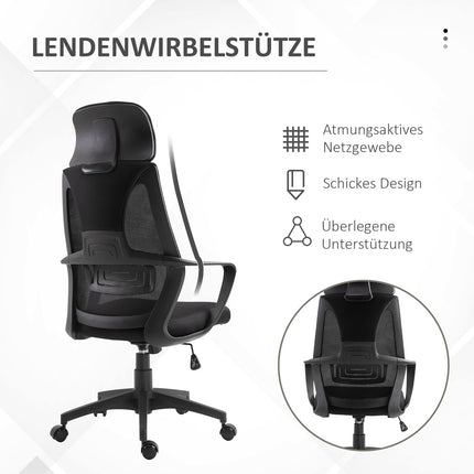 Ergonomic Office Chair, Adjustable Height, Lumbar Support