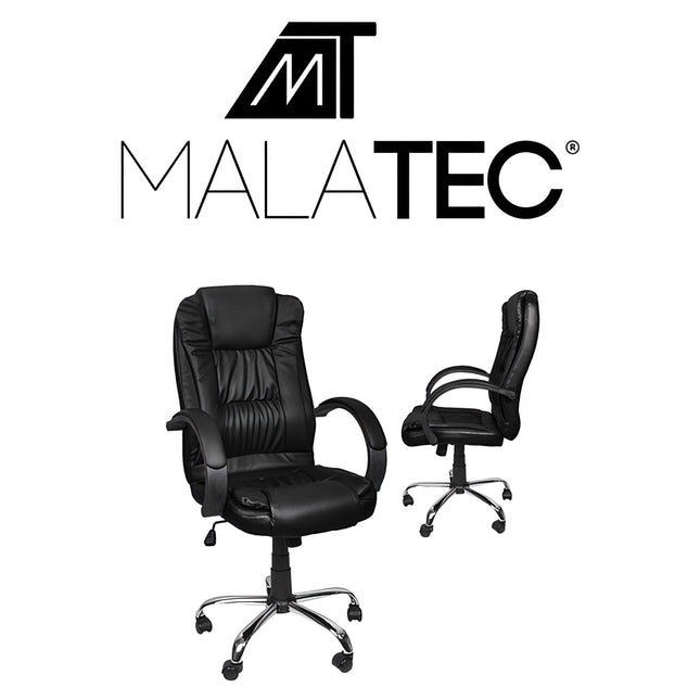 Office chair, eco-leather - black MALATEC