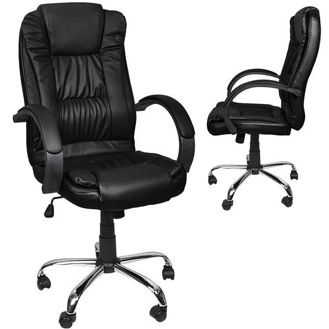 Office chair, eco-leather - black MALATEC