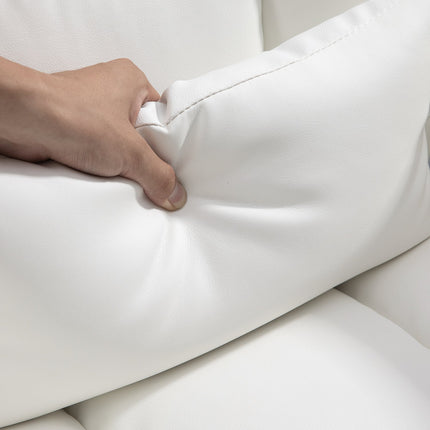 Ergonomic white office chair, reclining & swivel, lumbar support