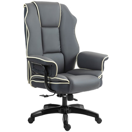 Ergonomic reclining office chair, artificial leather, adjustable