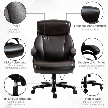 Ergonomic office chair, adjustable, 180 kg capacity