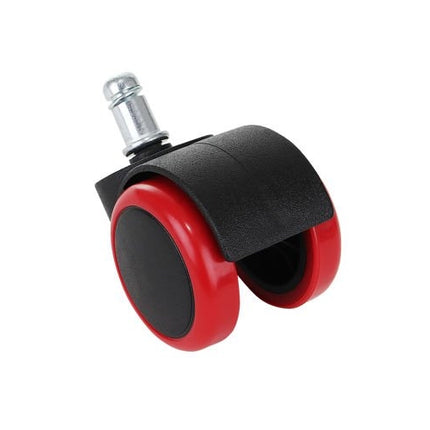 Office chair wheels - 5 pcs - red