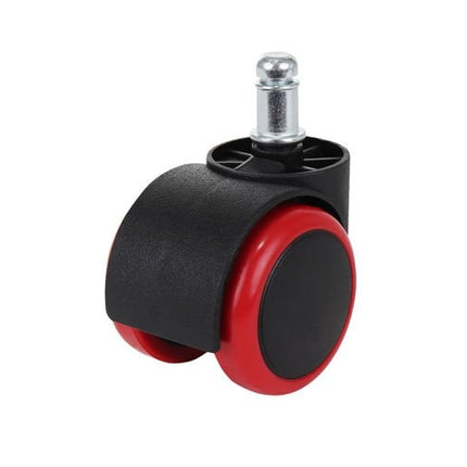 Office chair wheels - 5 pcs - red