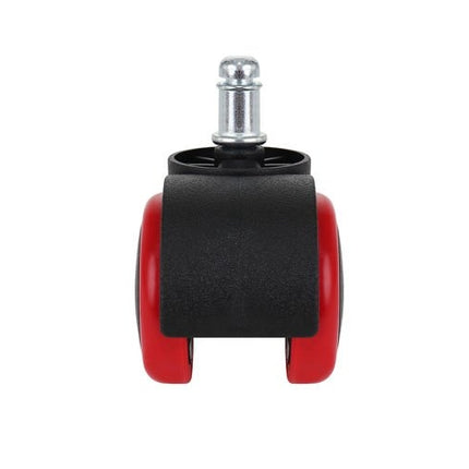 Office chair wheels - 5 pcs - red