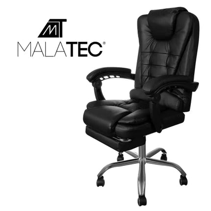 Office chair with footrest - black Malatec 23286