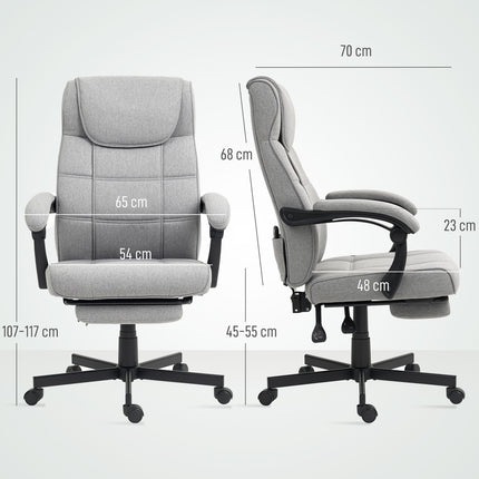 Ergonomic Office Chair with Massage, Recline & Footrest