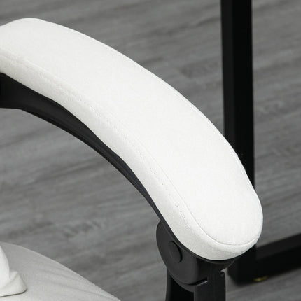 Ergonomic Cream White Executive Massage Office Chair
