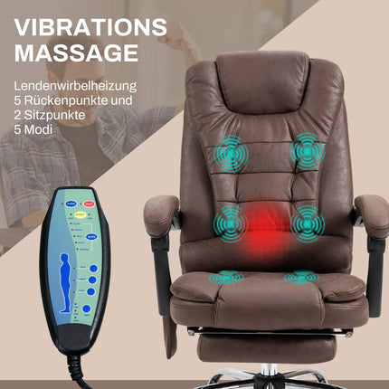 Ergonomic office chair with massage, tilt and heat