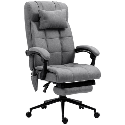 Ergonomic office chair with massage & lumbar heating, Grey