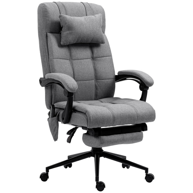 Ergonomic office chair with massage & lumbar heating, Grey
