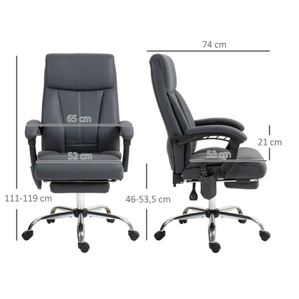 Ergonomic office chair, dark grey, massage & reclining function