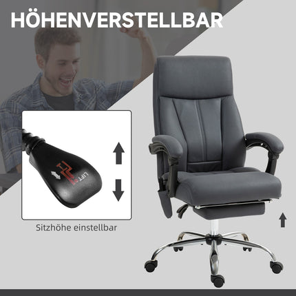 Ergonomic office chair, dark grey, massage & reclining function