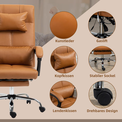 Office chair with massage, lumbar heating, 120 kg capacity