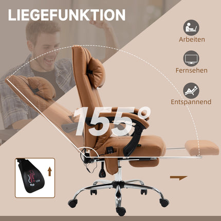 Office chair with massage, lumbar heating, 120 kg capacity