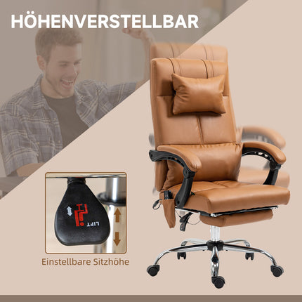 Office chair with massage, lumbar heating, 120 kg capacity