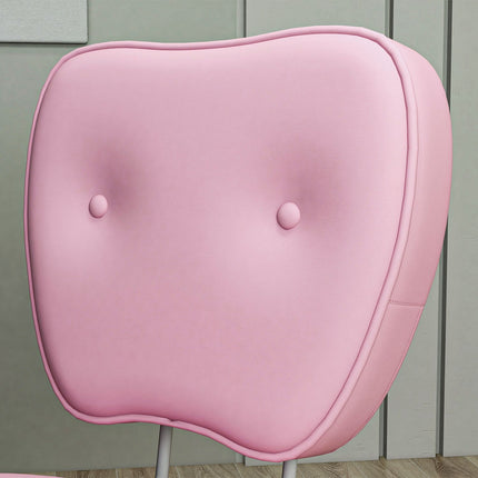 Children's height-adjustable pink swivel office chair