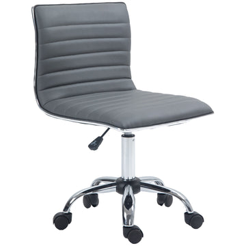 Height-adjustable armless office chair, 120 kg capacity
