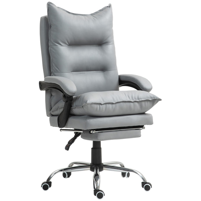 Ergonomic office chair with footrest, reclining and padded