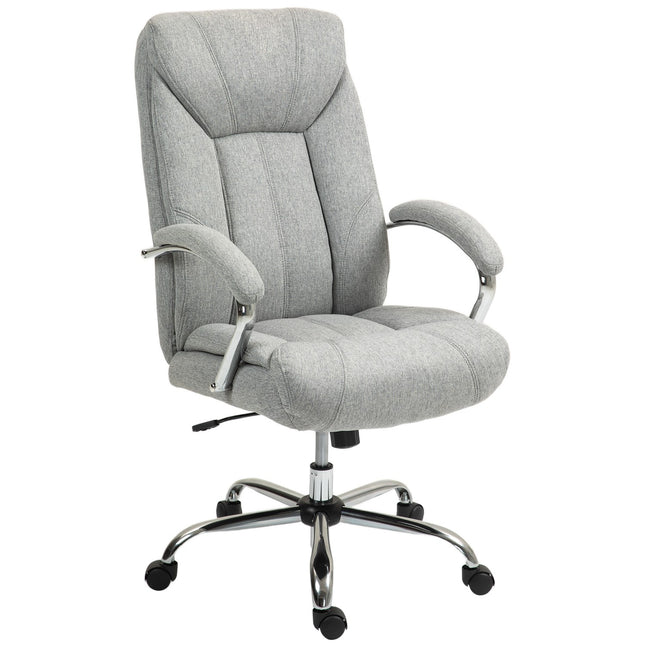 Ergonomic swivel office chair, padded armrests, adjustable