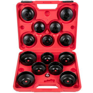 Oil Filter Socket Set, 14-Piece Steel Low-Profile, 3/8 in