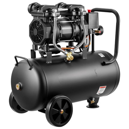 Oil-Free Air Compressor 30L, 1.5 kW, 8 Bar, Wheeled