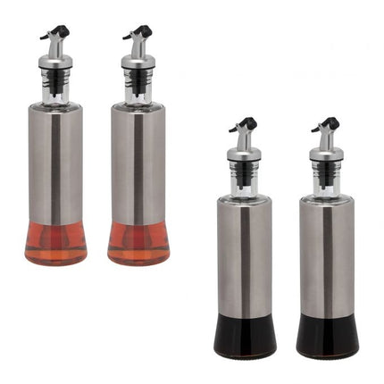 Oil and vinegar set with 4 bottles
