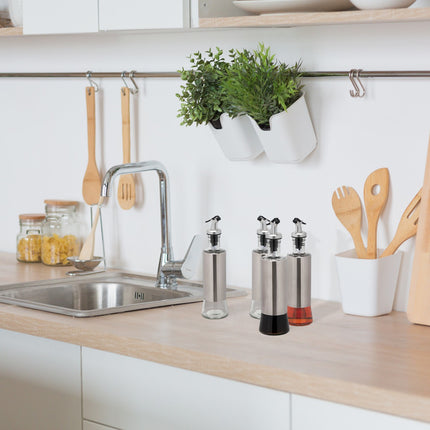 Oil and vinegar set with 4 bottles