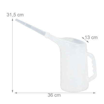 Oil jug with filler neck