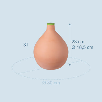 Olla Irrigation Pot, 3L, Porous Clay, Water-Saving