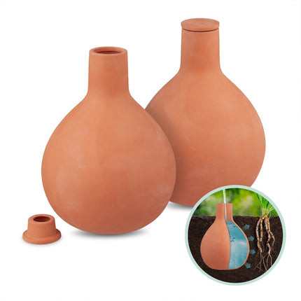 Ollas Clay Watering Pots, 1.5L, Set of 2
