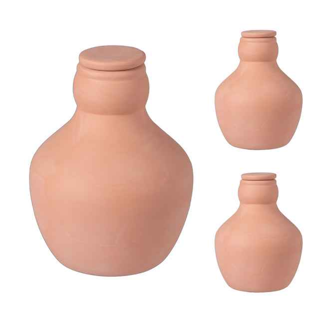 Ollas Irrigation Set, 500ml Clay Pots, 3-Pack